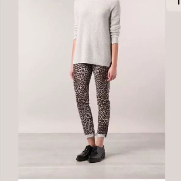 Rag & Bone Boyfriend Mid Rise Leopard Jeans Size 25 NWT - Picture 2 of 15